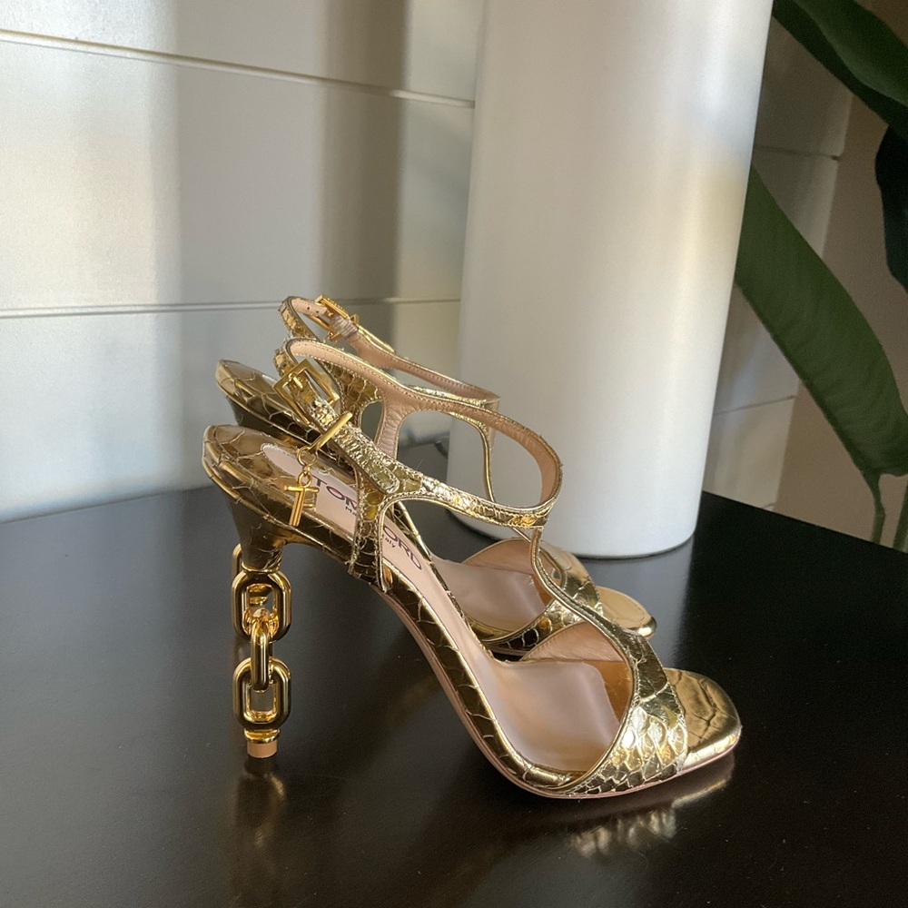 Tom Ford Galaxy 105 MM Chain Link Heel Sandals